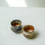 Raw 'Kiln Twins' Wood Fired Ceramic Tea cups 30ml