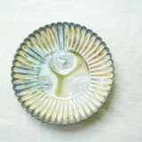 Raw Wood Fired Porcelain Tea Tray Lagoon No.2 ø18