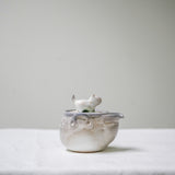 Raw ‘Cloud Cat' Wood Fired Porcelain Treasure Teapot 120ml