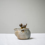 Raw ‘Earth Cat' Wood Fired Porcelain Treasure Teapot 120ml