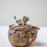 Raw ‘Ember Cat' Wood Fired Ceramic Treasure Teapot 120ml