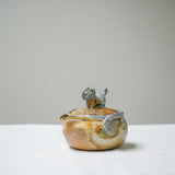 Raw ‘Tiger Cat' Wood Fired Porcelain Treasure Teapot 110ml