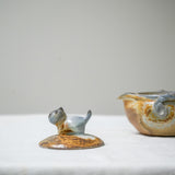 Raw ‘Tiger Cat' Wood Fired Porcelain Treasure Teapot 110ml