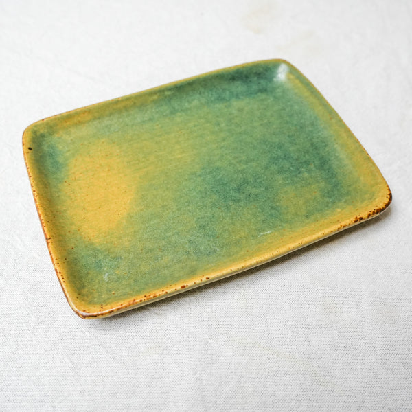 Wabi-sabi Jingdezhen Ceramic Square Tea Tray Green Teaware- Cha Moods
