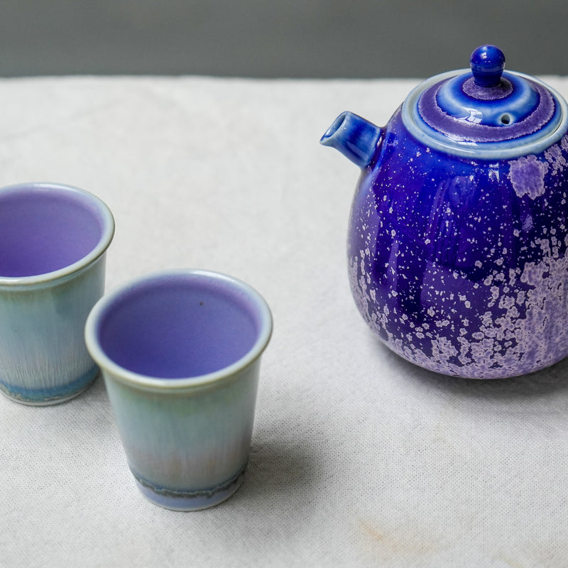Watercolor 'Purple Star' Teapot 160ml Teaware- Cha Moods