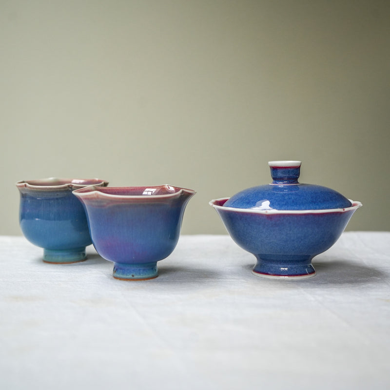 Watercolor 'Twilight Glow' Tea cups 70ml Teaware- Cha Moods