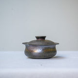 Raw 'Ember Veil' Wood Fired Ceramic Gaiwan 100ml