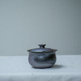 Raw 'Night Ash' Wood Fired Ceramic Gaiwan 130ml