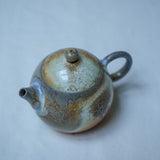 Raw 'Dragon Egg' Wood Fired Ceramic Teapot 100ml