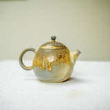 Raw 'Dragon Egg' Wood Fired Ceramic Teapots 120ml 2 Teaware- Cha Moods