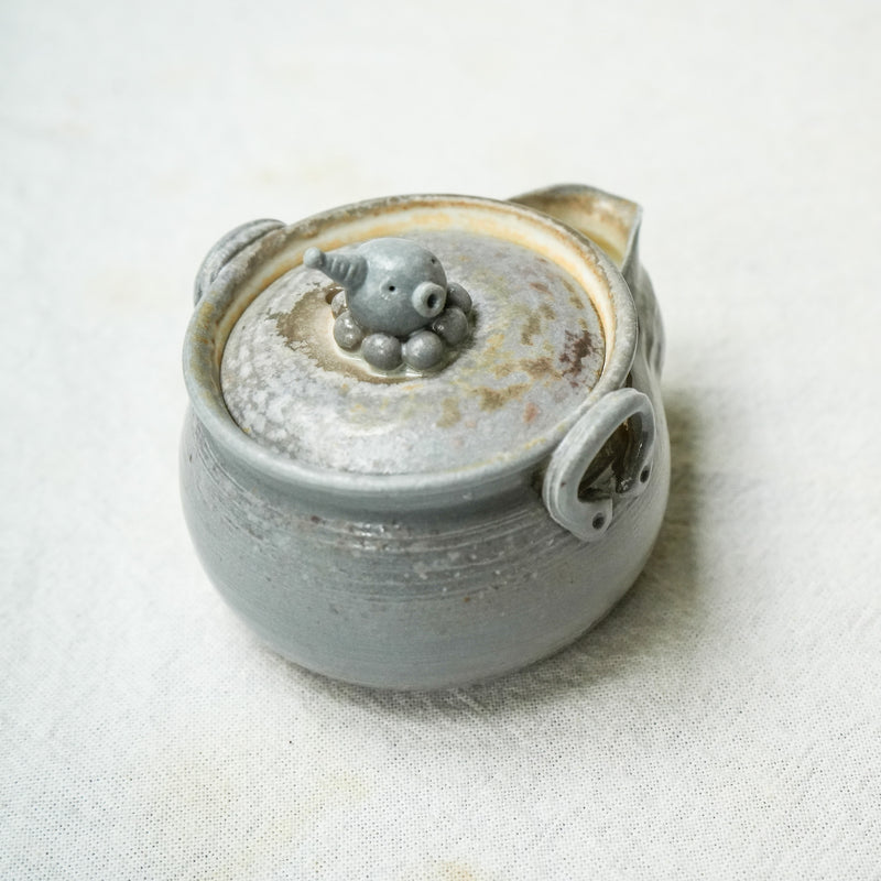 Raw 'Lilac Octupus' Wood Fired Ceramic Treasure Teapot 160ml  Teaware- Cha Moods