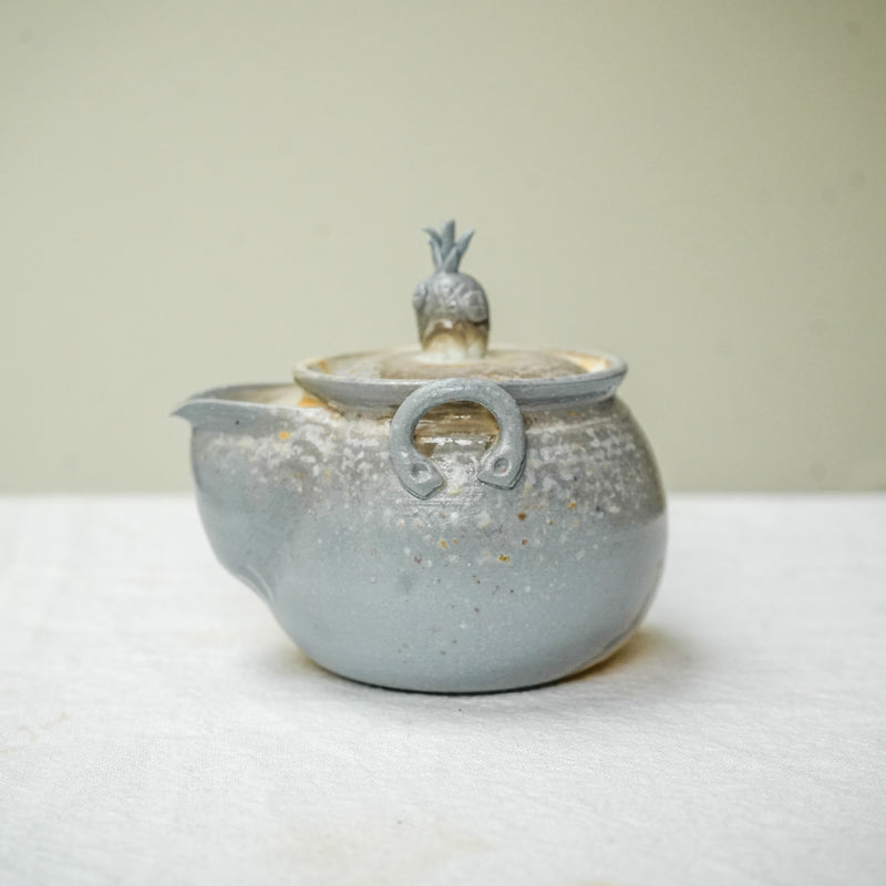 Raw 'Jade Pineapple' Wood Fired Ceramic Treasure Teapot 160ml  Teaware- Cha Moods