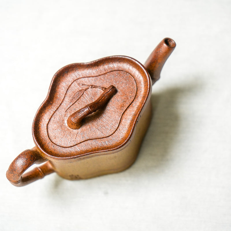 Wood-Fired Duanni Bamboo Carving Full Handmade Yixing Teapot – 120ml Teapot- Cha Moods