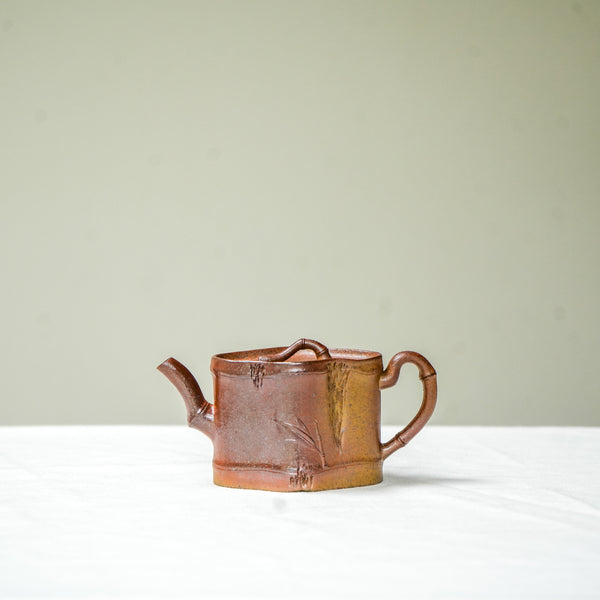 Wood-Fired Duanni Bamboo Carving Full Handmade Yixing Teapot – 120ml Teapot- Cha Moods