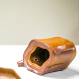 Wood-Fired Duanni Bamboo Carving Full Handmade Yixing Teapot – 120ml Teapot- Cha Moods