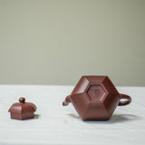 Six-Faceted Pear-Shaped Yixing Zisha Teapot 130ml Teapot- Cha Moods