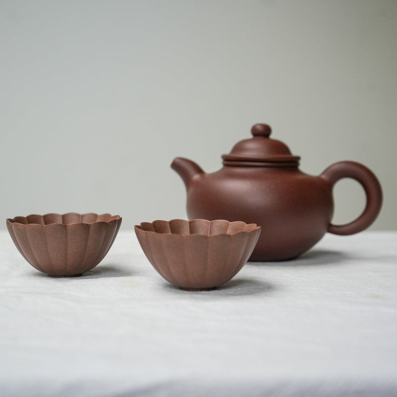Yixing Zisha Lotus Tea cup 50ml  Teaware- Cha Moods