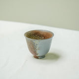 Raw 'Ember Steel' Wood Fired Ceramic Tea cup 30ml