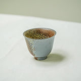 Raw 'Ember Steel' Wood Fired Ceramic Tea cup 30ml