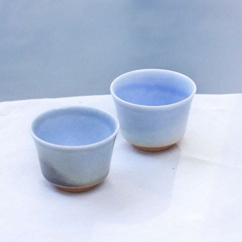 Watercolor 'Water Jade' Tea cups 60ml  Teaware- Cha Moods