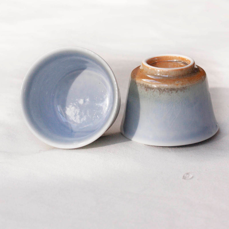 Watercolor 'Water Jade' Tea cups 60ml  Teaware- Cha Moods