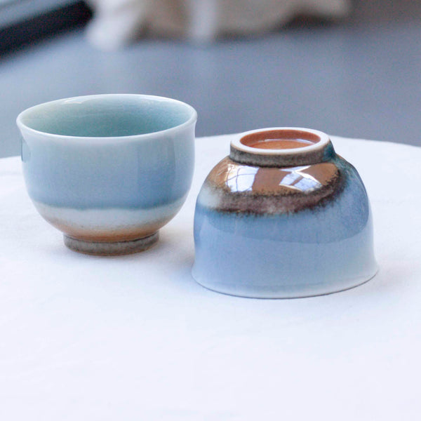 Watercolor 'Earth Sky' Tea Cups 90ml  Teaware- Cha Moods
