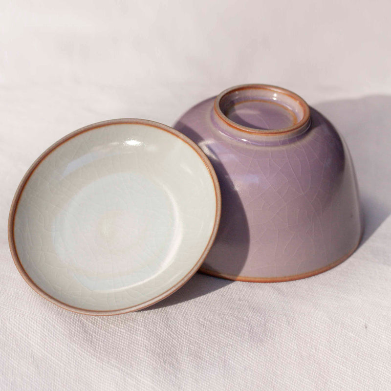 'Steel Violet' Ceramic Gaiwan 160ml  Teaware- Cha Moods