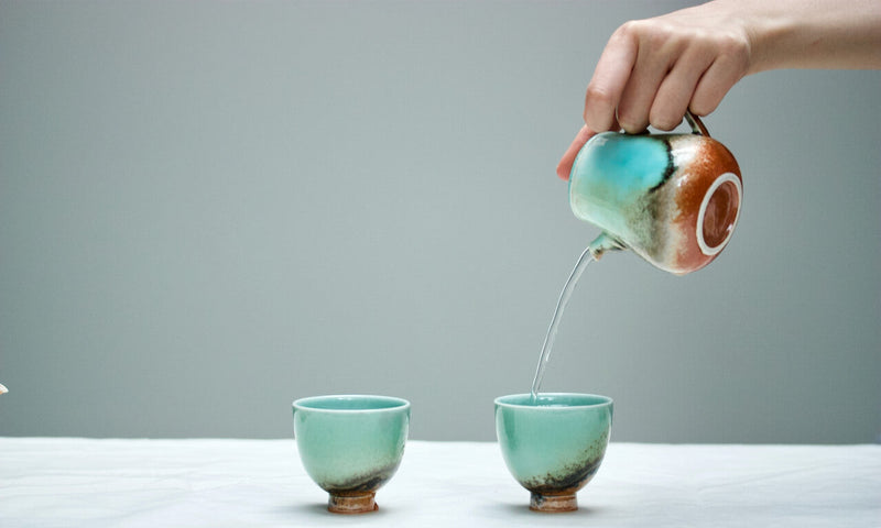 Watercolor 'Turquoise Lagoon' Teapot 200ml  Teaware- Cha Moods