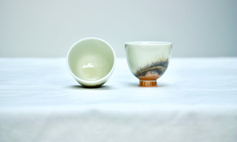 Watercolor 'Sand Beige' Tea Cups 90ml  Teaware- Cha Moods