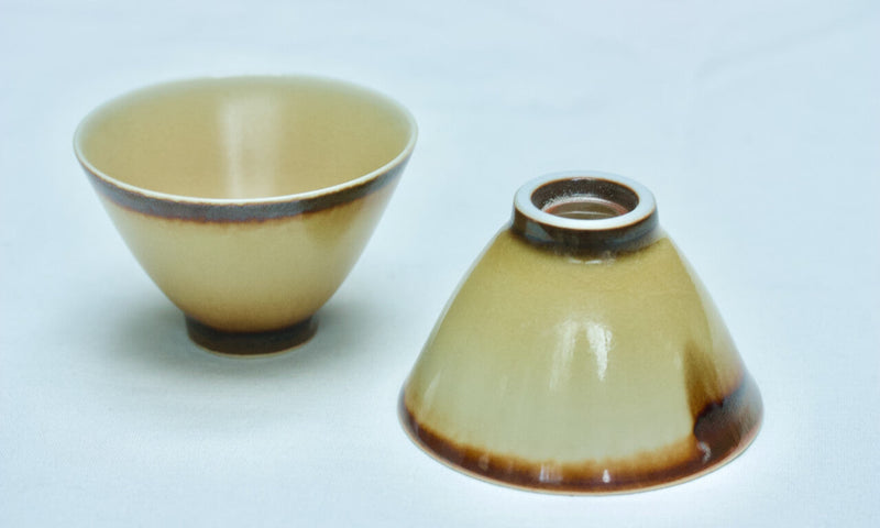 Watercolor 'Farmer Hat' Tea cups 90ml  Teaware- Cha Moods