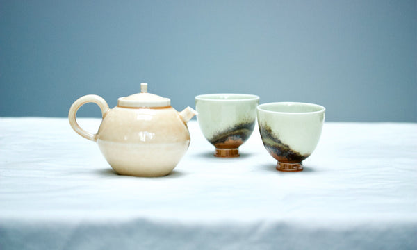 Watercolor 'Sand Beige' Tea Cups 90ml  Teaware- Cha Moods