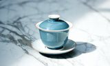Jingdezhen Morandi Color Suite Porcelain San Cai Gaiwan 180ml Navy Teaware- Cha Moods