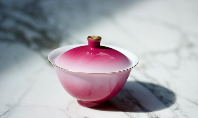 La Vie en Rose Jingdezhen Porcelain 100ml Gaiwan  Teaware- Cha Moods