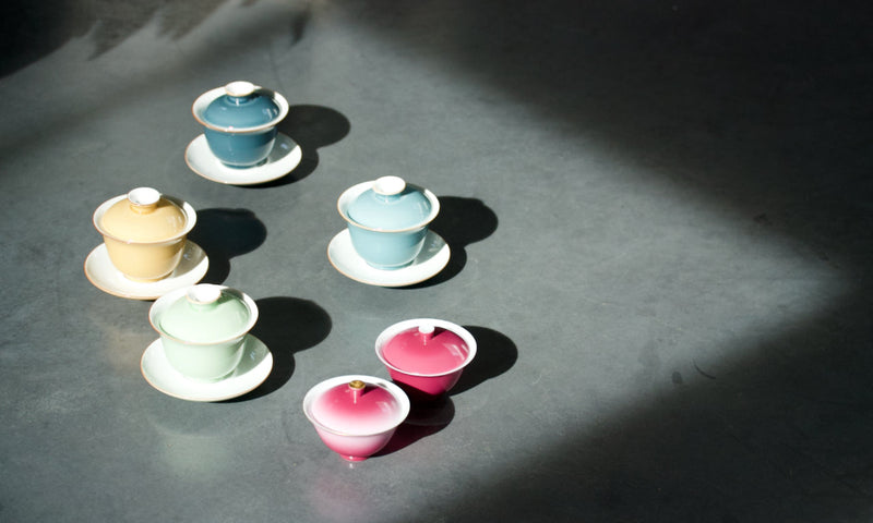 Jingdezhen Morandi Color Suite Porcelain San Cai Gaiwan 180ml  Teaware- Cha Moods
