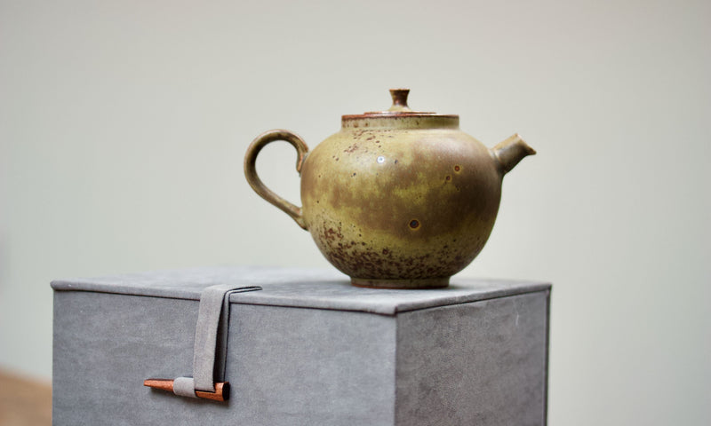 Watercolor 'Forest Green West' Teapot  Teaware- Cha Moods
