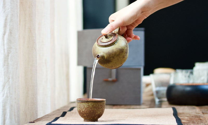 Watercolor 'Forest Green West' Teapot  Teaware- Cha Moods