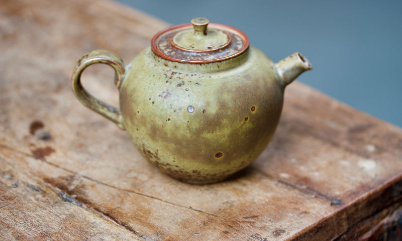 Watercolor 'Forest Green West' Teapot  Teaware- Cha Moods