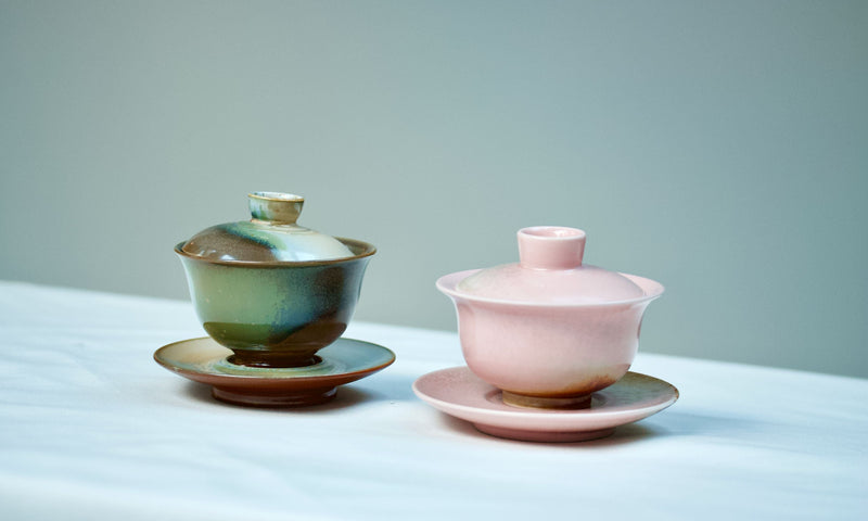 Watercolor 'Peach Blossom' Gaiwan 160ml  Teaware- Cha Moods